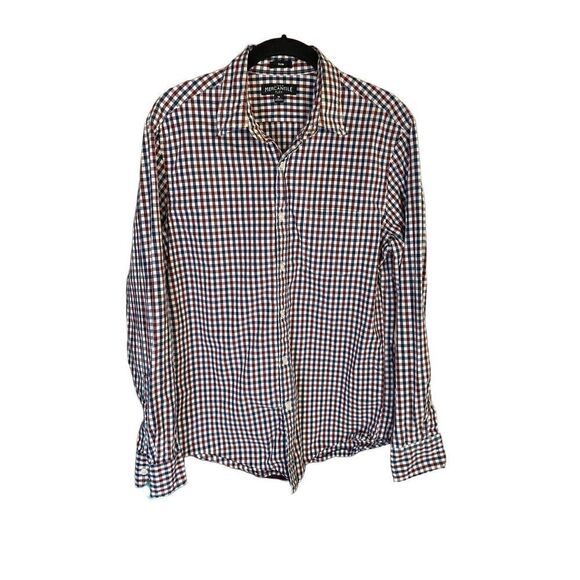 J.Crew Mercantile slim flex, men’s red white and blue button front shirt, size m - Picture 1 of 4